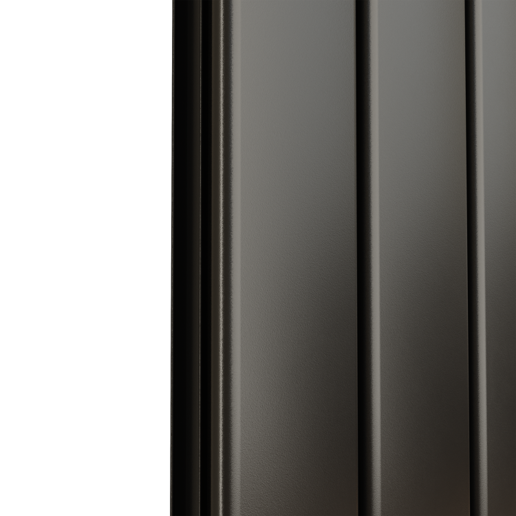Eco Eleganza Midnight Black Horizontal Flat Designer Aluminium Radiator 600x975mm Single Panel 2992 BTU - Image 6