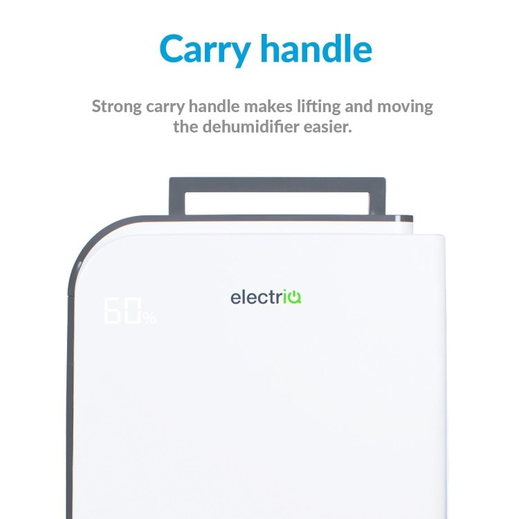 electriQ Platinum Low Temp 10L Smart Desiccant Laundry Dehumidifier with Heater - Image 8