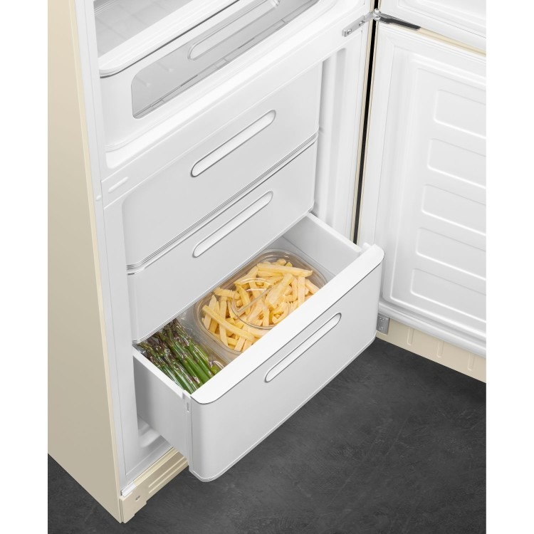 Smeg 331 Litre Fifties Style Right Hand Hinge 70/30 Fridge Freezer - Cream - Image 9