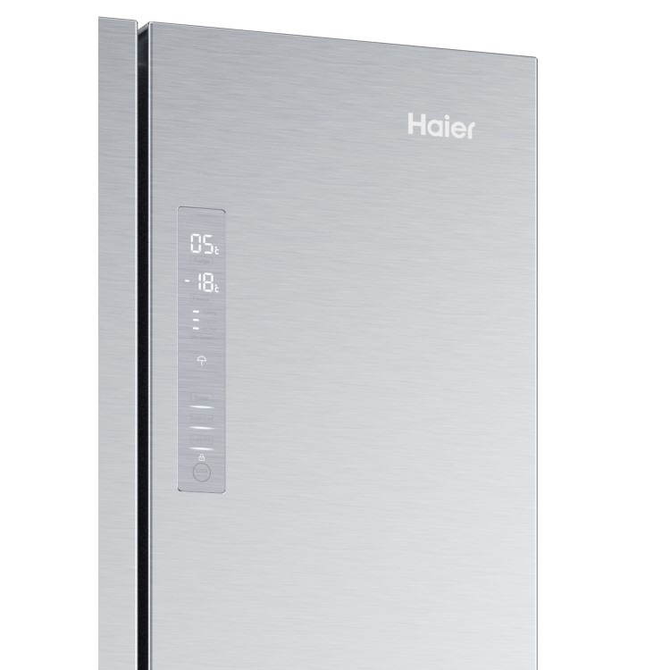 Haier FD 70 Series 5 446 Litre French Style American Fridge Freezer - Platinum Inox - Image 7