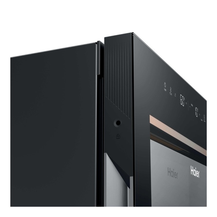 Haier 201 Bottle Capacity Dual Zone Freestanding Wine Cooler - Black - Image 7