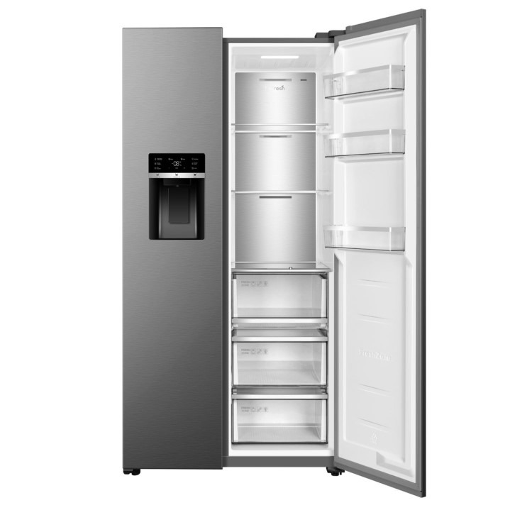 TCL 591 Litre Side by Side American Fridge Freezer - Stainless Steel - Image 9