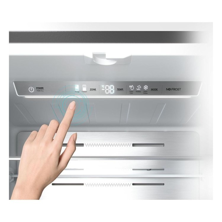 Hisense PureFlat Slim 485 Litre French Style American Fridge Freezer - Black - Image 7