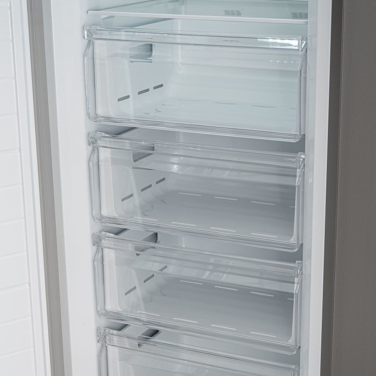electriQ 272 Litre Frost Free Freestanding Upright Freezer - Inox - Image 8