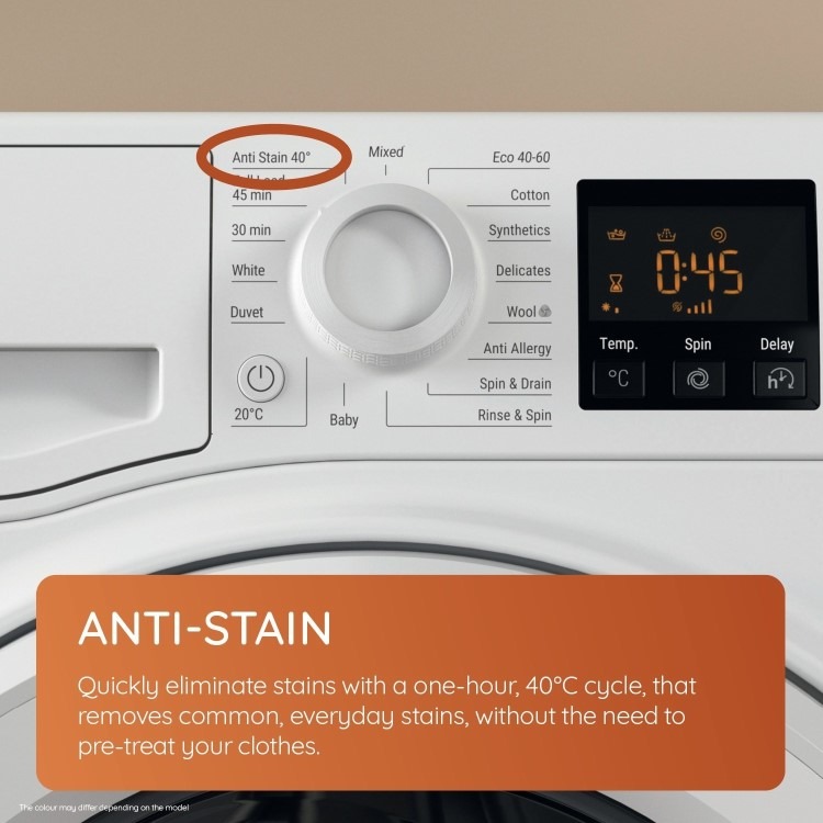 Hotpoint AntiStain 9kg 1400rpm Washing Machine - Black - Image 8