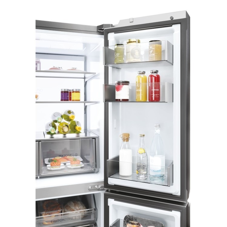 Haier Series 7 601 Litre Four Door American Fridge Freezer - Stainless steel - Image 8