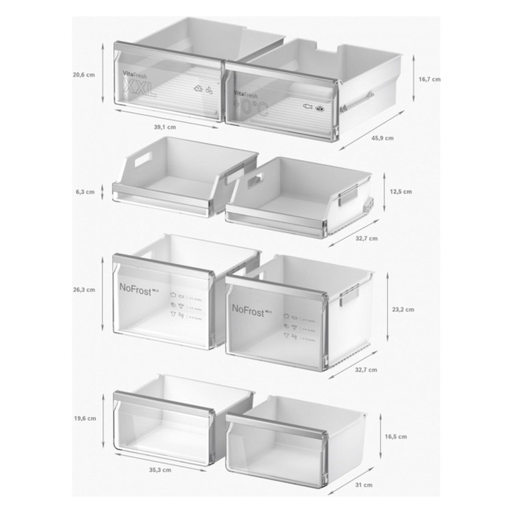 Bosch Series 6 574 Litre Four Door American Fridge Freezer - Inox - Image 8