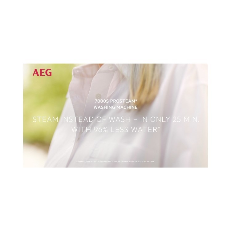 Refurbished AEG 7000 Series ProSteam LFR71844B 8KG 1400 Spin Washing Machine White - Image 10
