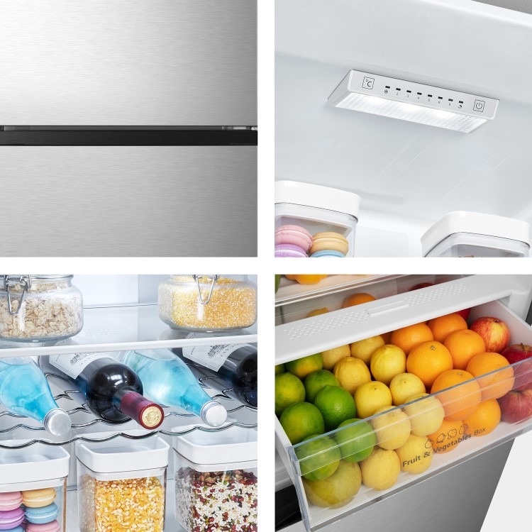 Hisense 336 Litre 60/40 Freestanding Fridge Freezer - Stainless Steel - Image 8