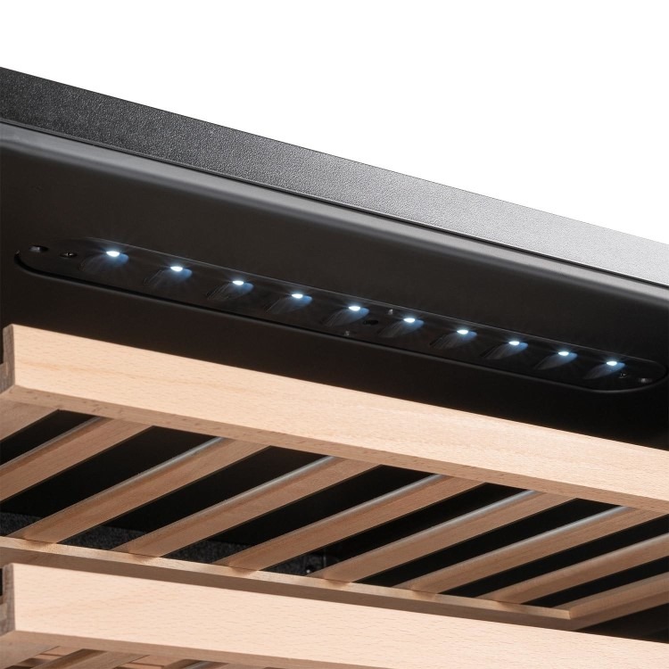 electriQ 46 Bottle Capacity Full Range Dual Zone Wine Cooler - Stainless Steel - Image 8