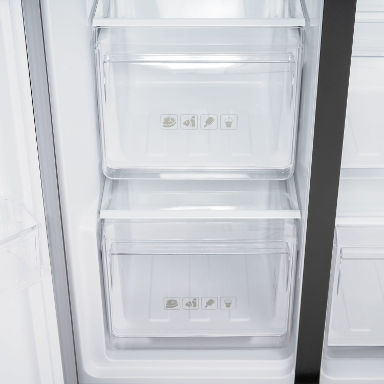 electriQ 513 Litre Side-by-Side American Fridge Freezer – Stainless Steel - Image 8