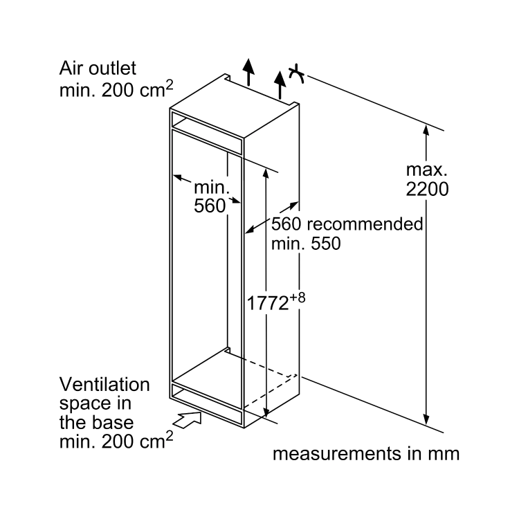 Neff N30 260 Litre 70/30 Integrated Fridge Freezer - Image 9