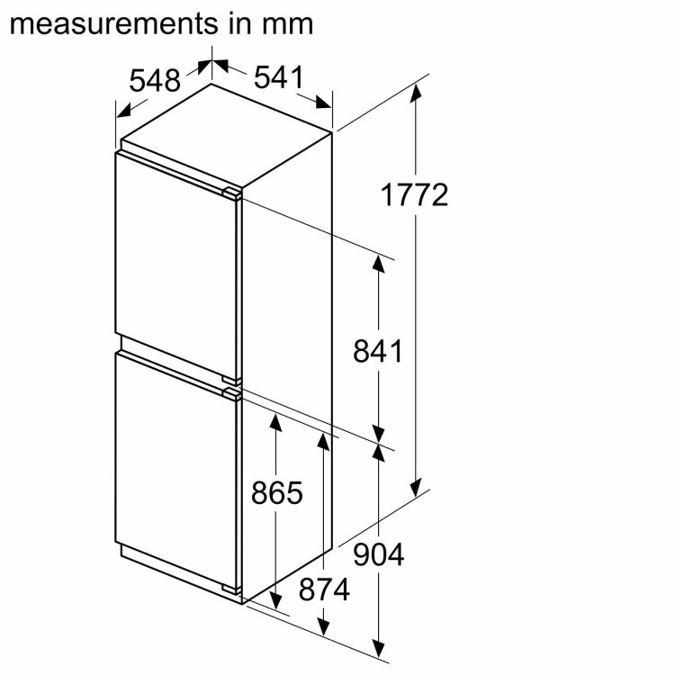 Bosch Series 2 249 Litre 50/50 Integrated Fridge Freezer - Image 9