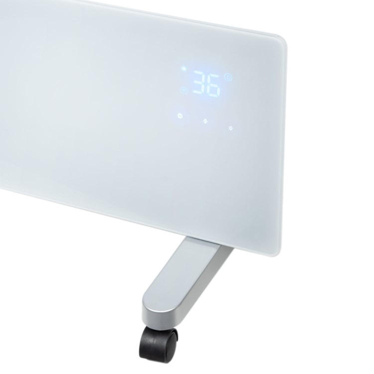 electriQ 750W Smart Slim Gloss White Glass Panel Heater Wall Mounted or Skirting Fitted Bathroom Safe Energy Efficient - Image 6