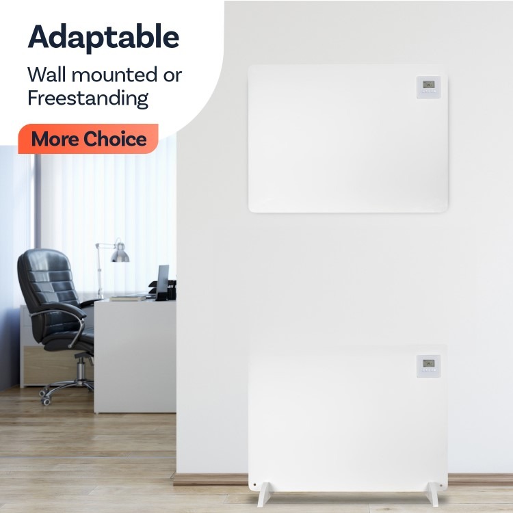 electriQ 550W Smart Infrared Eco Heater - Wall Mountable or Free Standing Paintable - 800 x 600mm - Image 12