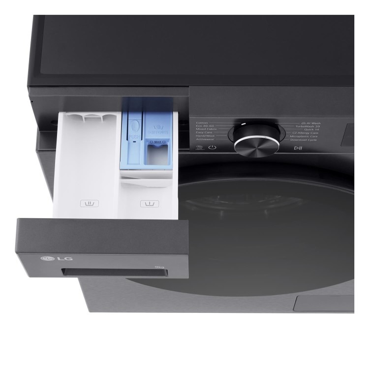 LG VX50 Series 9kg 1200rpm Washing Machine - AI Direct Drive Black - Image 9