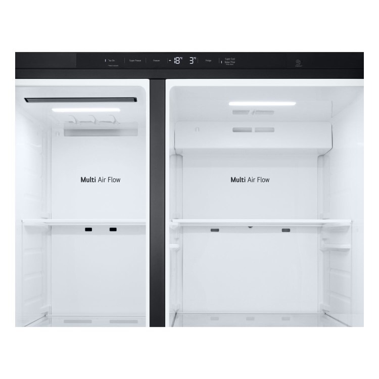 LG NatureFRESH 641 Litre Side-by-Side American Fridge Freezer - Black - Image 9