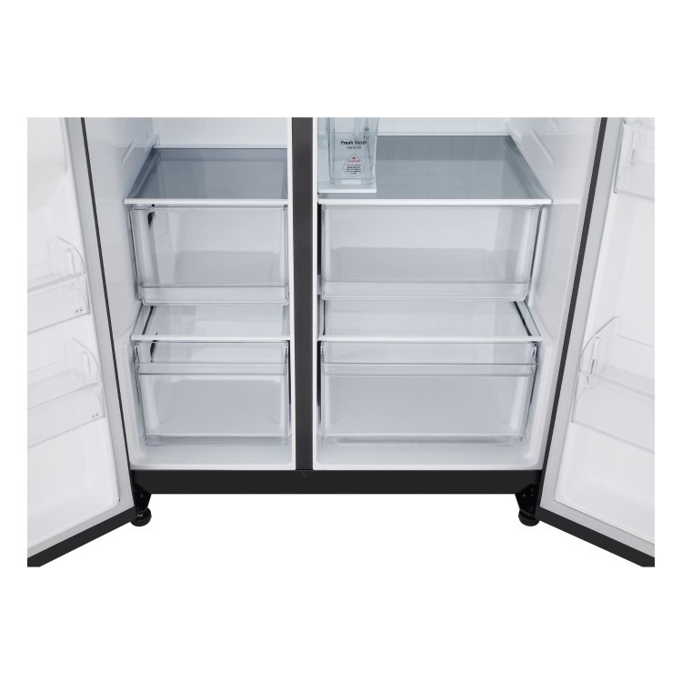 LG NatureFRESH 641 Litre Side-by-Side American Fridge Freezer - Black - Image 10