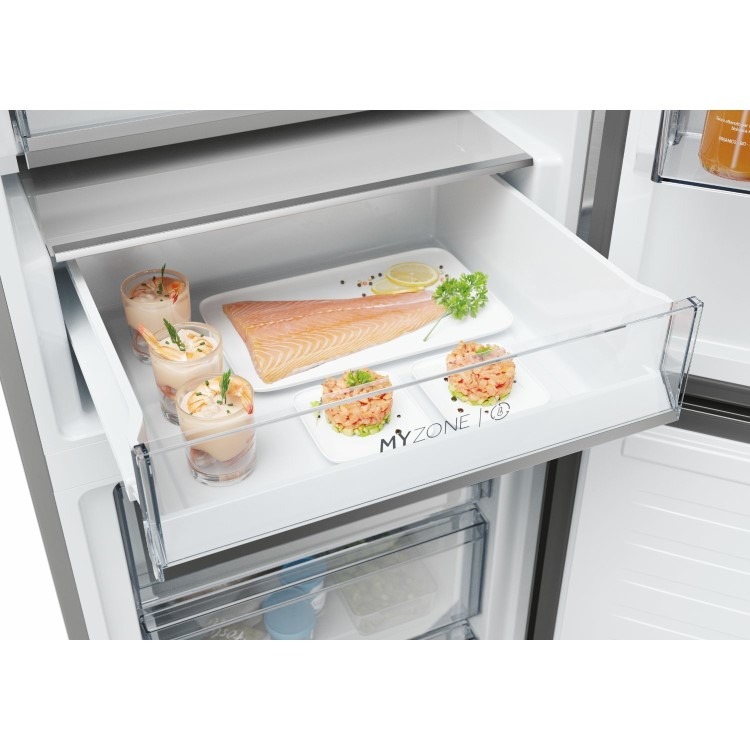 Haier 2D 60 Series 5 409 Litre 60/40 Freestanding Fridge Freezer - Dark Inox - Image 10