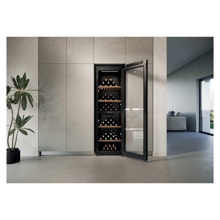 Haier 201 Bottle Capacity Dual Zone Freestanding Wine Cooler - Black - Image 10