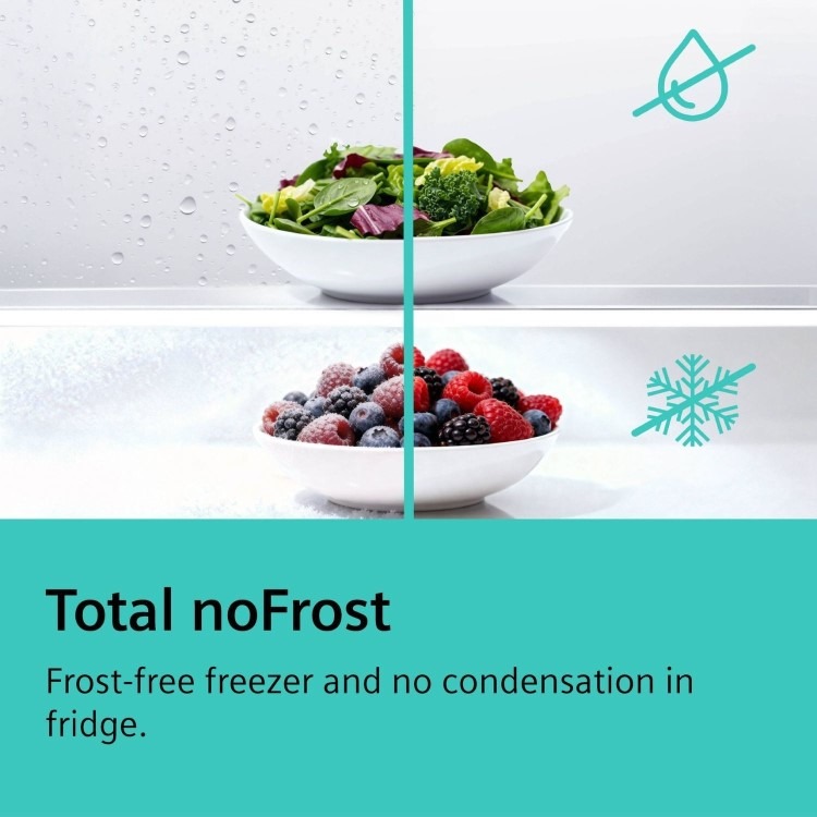 Siemens iQ300 363 Litre 60/40 Freestanding Fridge Freezer - Stainless Steel - Image 9
