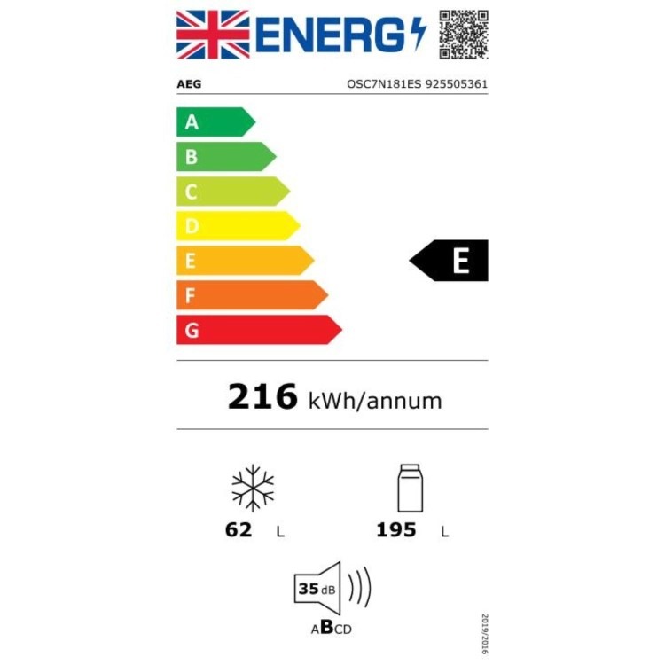 AEG Series 7000 257 Litre 70/30 Integrated Fridge Freezer - Image 9