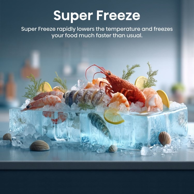Hisense PureFlat 541 Litre Side-by-Side American Fridge Freezer - Silver - Image 10
