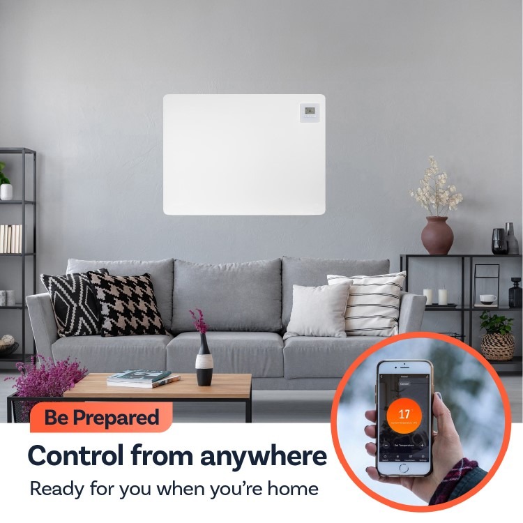 electriQ 550W Smart Infrared Eco Heater - Wall Mountable or Free Standing Paintable - 800 x 600mm - Image 10