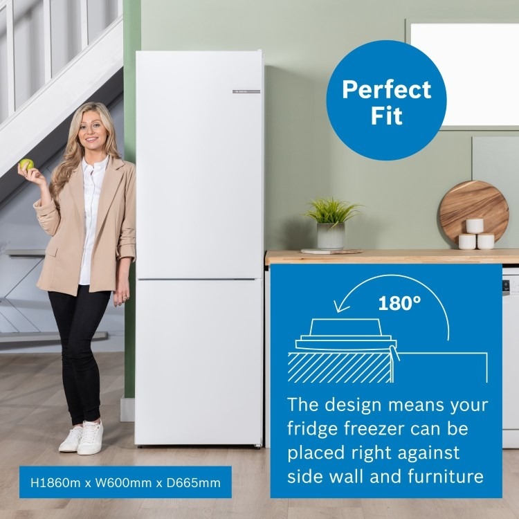 Bosch Series 4 321 Litre 60/40 Freestanding Fridge Freezer - White - Image 9