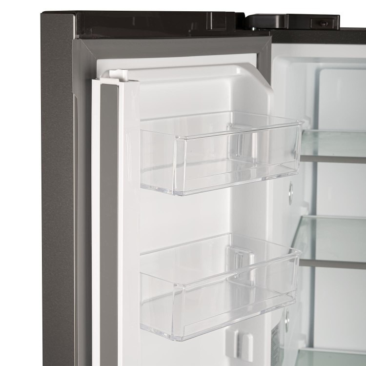 electriQ 391 Litre French Style American Fridge Freezer - Stainless Steel - Image 10