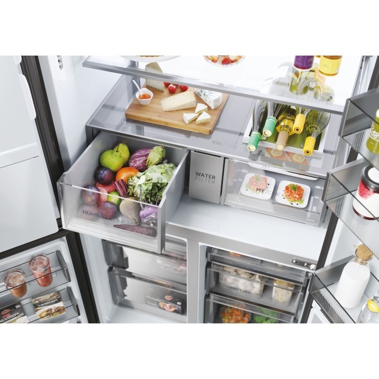 Haier Series 7 601 Litre Four Door American Fridge Freezer - Stainless steel - Image 12