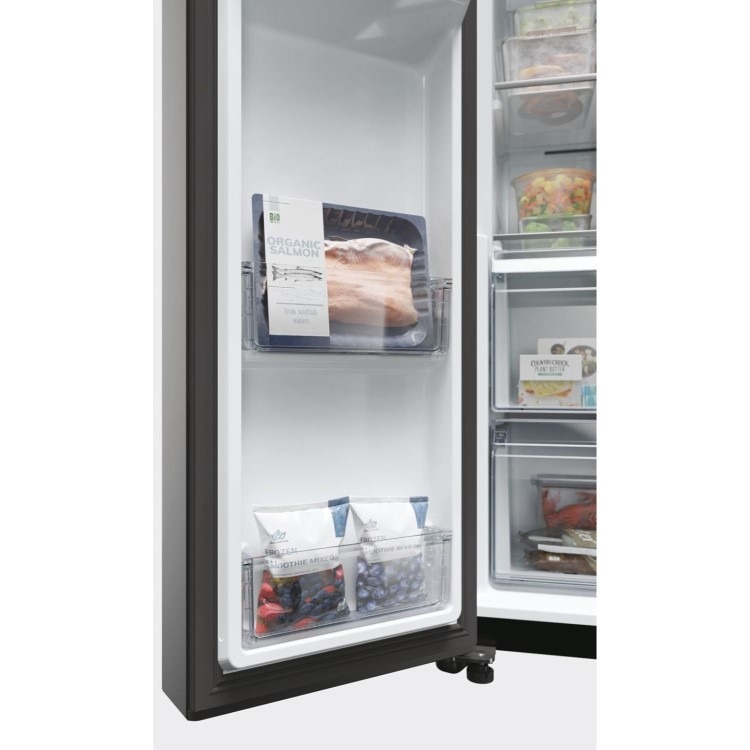 Haier Series 7 601 Litre Side-by-Side American Fridge Freezer - Black - Image 12
