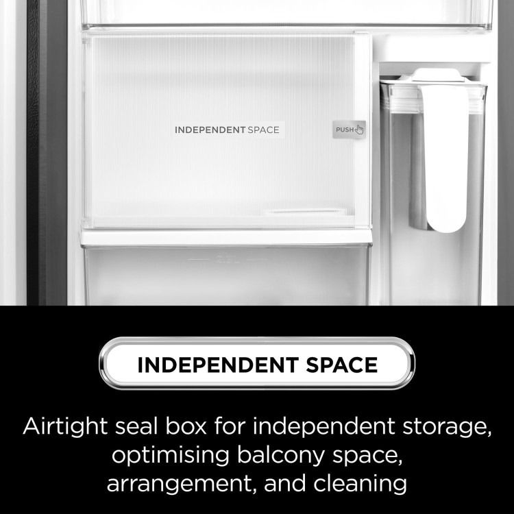 Refurbished TCL 605 Litre Side-by-Side American Fridge Freezer - Stainless Steel - Image 13
