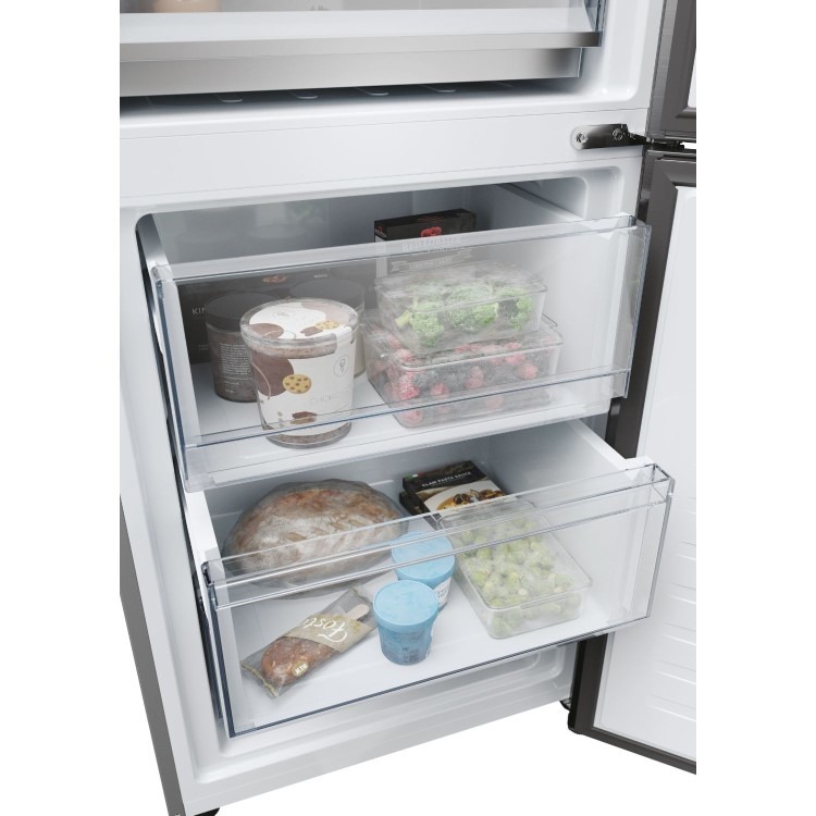 Haier 2D 60 Series 5 409 Litre 60/40 Freestanding Fridge Freezer - Dark Inox - Image 12