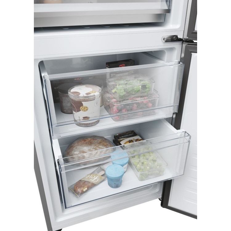 Refurbished Haier Series 5 HDPW5620DNPK Freestanding 406 Litre 70/30 Frost Free Fridge Freezer Silver - Image 8