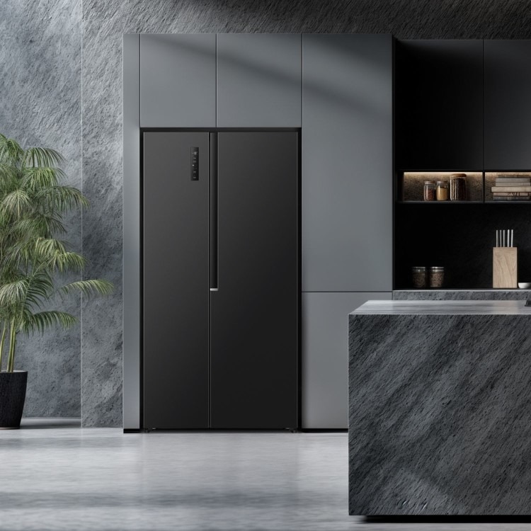 Fridgemaster 544 Litre Side-by-Side American Fridge Freezer - Black - Image 13