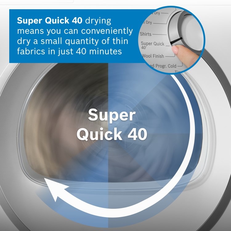 Bosch Series 4 8kg Heat Pump Tumble Dryer - White - Image 11