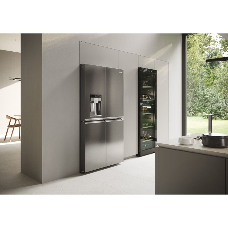 Haier Series 7 601 Litre Four Door American Fridge Freezer - Stainless steel - Image 13