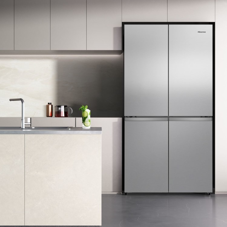 Hisense PureFlex 640 Litre Four Door American Fridge Freezer - Silver - Image 4