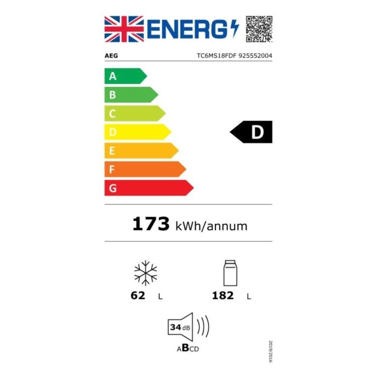 AEG 6000 Series 253 Litre 70/30 Integrated Fridge Freezer - Image 14