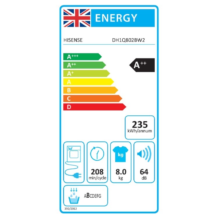 Hisense 1Q Series 8kg Heat Pump Tumble Dryer - White - Image 17