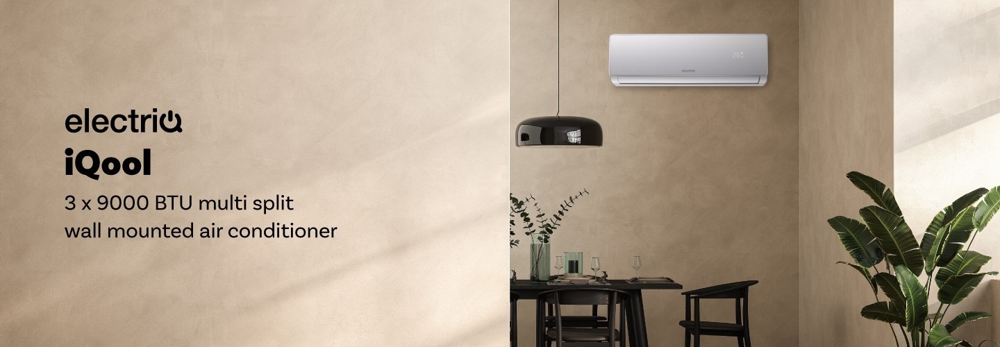electriQ iQool Multi-Split 3 x 9000 BTU Smart Wall Mounted Split Air Conditioner with Heat Pump - Pipe Kits Included - Image 2