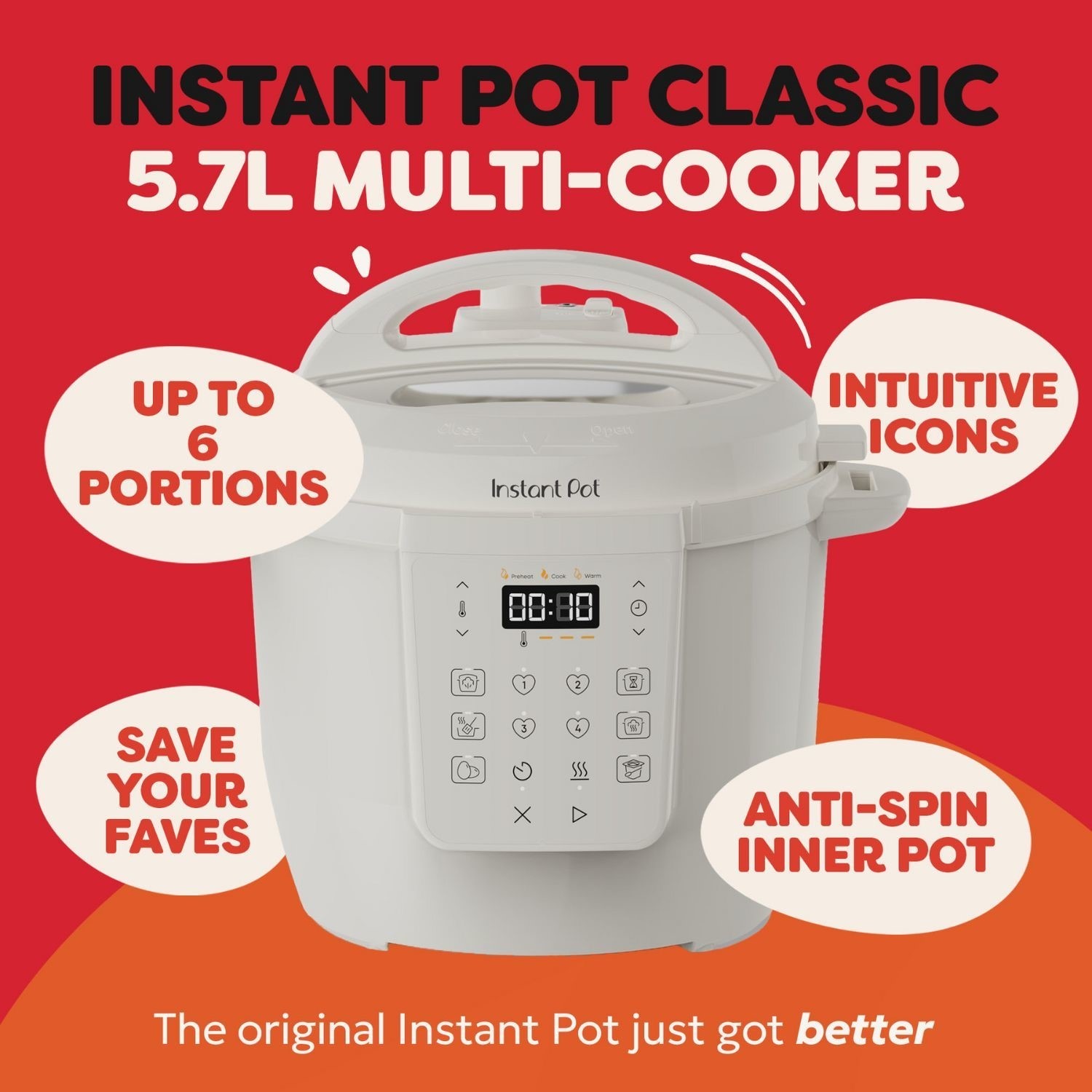 Instant Pot Classic 5.7L Multi-Cooker 7-in-1 Sea Salt White - Image 6