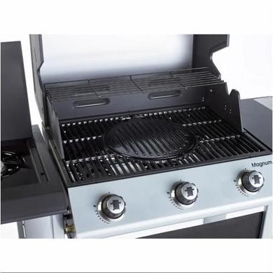 Outback Magnum - 3 Burner Gas BBQ Grill with Side Burner - Black & Silver - Image 3