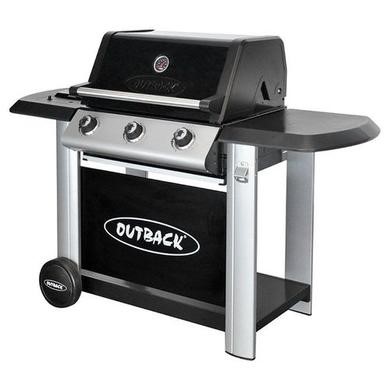 Outback Magnum - 3 Burner Gas BBQ Grill with Side Burner - Black & Silver - Image 6