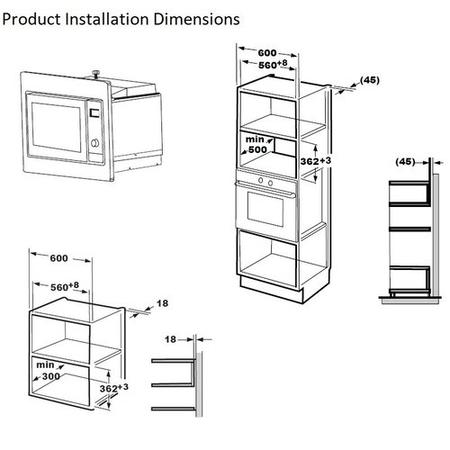 Belling 17L Built-In Microwave with Grill - Stainless Steel - Image 3