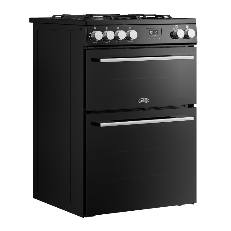 Belling Vision 60cm Dual Fuel Range Cooker - Black & Silver Steel - Image 2