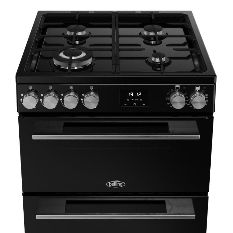 Belling Vision 60cm Dual Fuel Range Cooker - Black & Silver Steel - Image 3