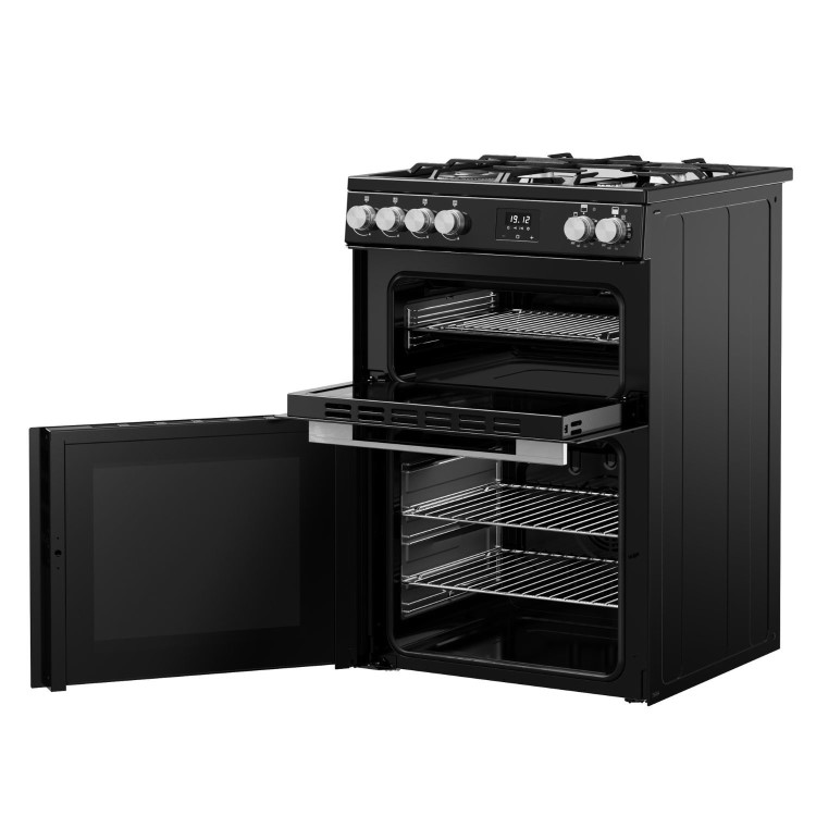 Belling Vision 60cm Dual Fuel Range Cooker - Black & Silver Steel - Image 6