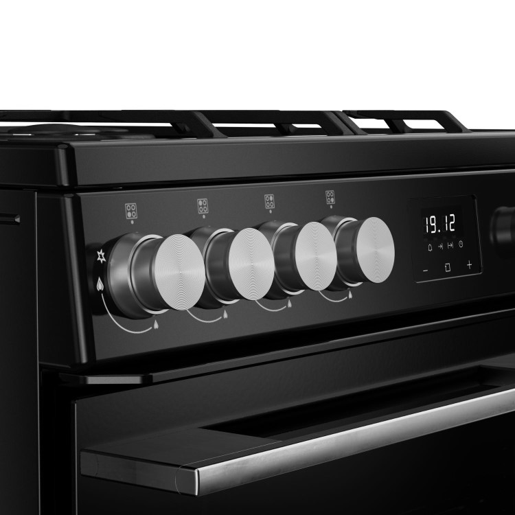 Belling Vision 60cm Dual Fuel Range Cooker - Black & Silver Steel - Image 7